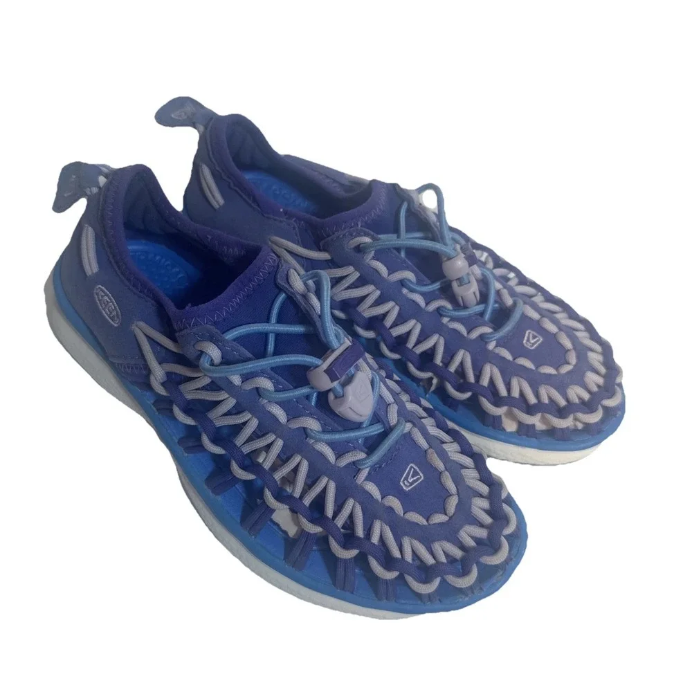 Keen Kids UNNEEK 02 Liberty Azure Blue Bungie Cord Sneakers Youth Size 1 Water